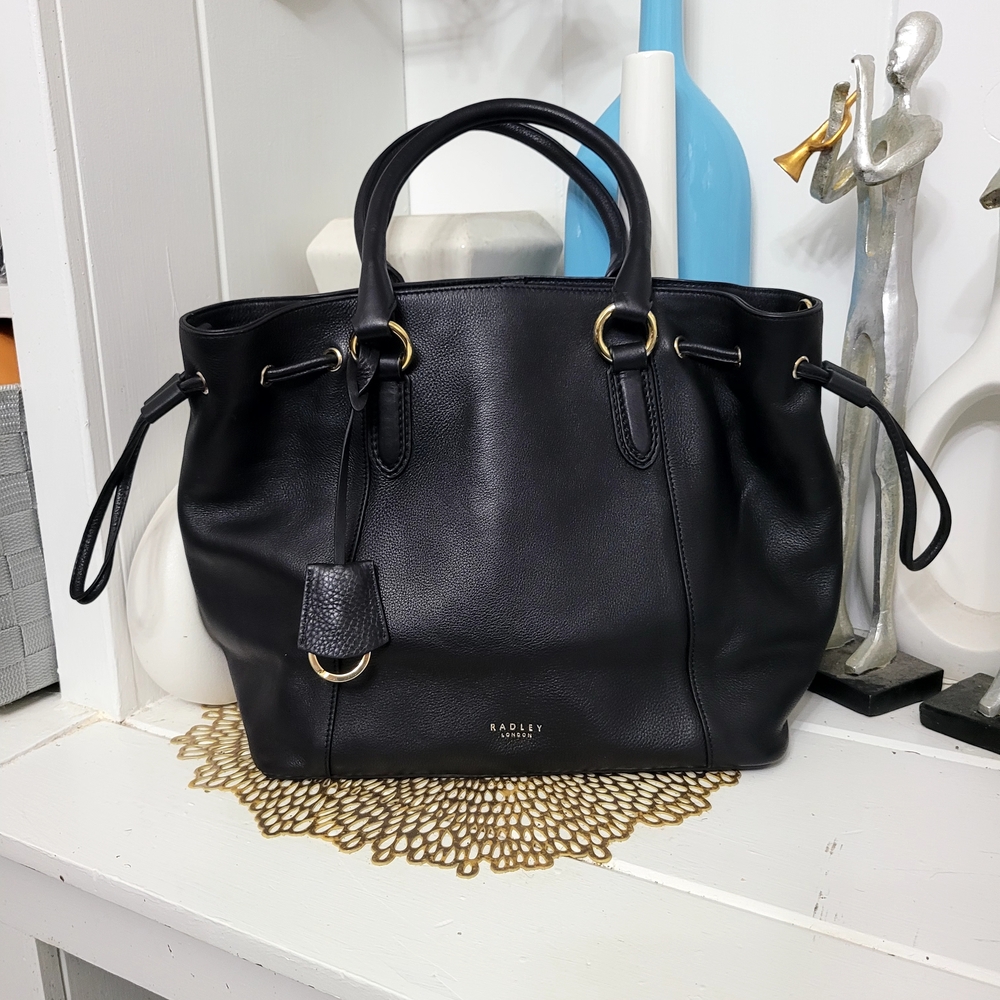 Radley London Black Leather Tote Bag